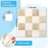 imageArt3d 10Pack HeavyDuty Peel and Stick Backsplash 12x12 Inch SelfAdhesive Wall Tile Stick on Kitchen Countertop DarkGreen ampamp Warm WhiteBeige and White