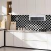 imageArt3d 10Pack HeavyDuty Peel and Stick Backsplash 12x12 Inch SelfAdhesive Wall Tile Stick on Kitchen Countertop DarkGreen ampamp Warm WhiteBlackWhite