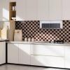 imageArt3d 10Pack HeavyDuty Peel and Stick Backsplash 12x12 Inch SelfAdhesive Wall Tile Stick on Kitchen Countertop DarkGreen ampamp Warm WhiteRedbrown and Warm White