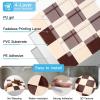 imageArt3d 10Pack HeavyDuty Peel and Stick Backsplash 12x12 Inch SelfAdhesive Wall Tile Stick on Kitchen Countertop DarkGreen ampamp Warm WhiteRedbrown and Warm White