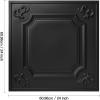 imageArt3d Drop Ceiling Tiles 48x24 Decorative PVC Ceiling Panels Waterproof Rustproof and Durable 12Pack Glue Down Rectangular BlackBlack