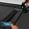 imageArt3d Drop Ceiling Tiles 48x24 Decorative PVC Ceiling Panels Waterproof Rustproof and Durable 12Pack Glue Down Rectangular BlackBlack
