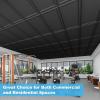 imageArt3d Drop Ceiling Tiles 48x24 Decorative PVC Ceiling Panels Waterproof Rustproof and Durable 12Pack Glue Down Rectangular BlackRectangular Black
