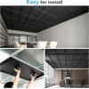 imageArt3d Drop Ceiling Tiles 48x24 Decorative PVC Ceiling Panels Waterproof Rustproof and Durable 12Pack Glue Down Rectangular BlackRectangular Black