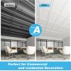 imageArt3d Drop Ceiling Tiles 48x24 Decorative PVC Ceiling Panels Waterproof Rustproof and Durable 12Pack Glue Down Rectangular BlackRectangular White