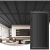 imageArt3d Drop Ceiling Tiles 48x24 Decorative PVC Ceiling Panels Waterproof Rustproof and Durable 12Pack Glue Down Rectangular BlackRectangular Black