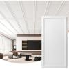 imageArt3d Drop Ceiling Tiles 48x24 Decorative PVC Ceiling Panels Waterproof Rustproof and Durable 12Pack Glue Down Rectangular BlackRectangular White