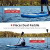 imageAbahub Inflatable SUP Wide 106quot x 31quot34quot x 106quot iSUP Blue Standup Paddleboard with Adjustable SUP Kayak Paddle for Yoga Paddle Board Kayaking Surf Canoe Fishing31 Blue