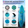 imageAbahub Inflatable SUP Wide 106quot x 31quot34quot x 106quot iSUP Blue Standup Paddleboard with Adjustable SUP Kayak Paddle for Yoga Paddle Board Kayaking Surf Canoe Fishing31 Green B