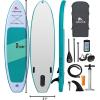 imageAbahub Inflatable SUP Wide 106quot x 31quot34quot x 106quot iSUP Blue Standup Paddleboard with Adjustable SUP Kayak Paddle for Yoga Paddle Board Kayaking Surf Canoe Fishing31 Green lite