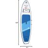 imageAbahub Inflatable SUP Wide 106quot x 31quot34quot x 106quot iSUP Blue Standup Paddleboard with Adjustable SUP Kayak Paddle for Yoga Paddle Board Kayaking Surf Canoe Fishing31 Blue