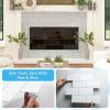 imageArt3d 10Pack HeavyDuty Peel and Stick Backsplash 126 x 106 Inch Stick on Wall Tiles for Kitchen Bathroom Countertop Decor Warm White with Gray GroutWarm White With Gray Grout