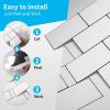 imageArt3d 10Pack HeavyDuty Peel and Stick Backsplash 126 x 106 Inch Stick on Wall Tiles for Kitchen Bathroom Countertop Decor Warm White with Gray GroutWhite with Black Grout