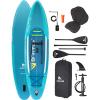 imageAbahub Inflatable SUP Wide 106quot x 31quot34quot x 106quot iSUP Blue Standup Paddleboard with Adjustable SUP Kayak Paddle for Yoga Paddle Board Kayaking Surf Canoe Fishing31 Green B