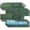 imageArt3d 10Pack HeavyDuty Peel and Stick Backsplash 126 x 106 Inch Stick on Wall Tiles for Kitchen Bathroom Countertop Decor Warm White with Gray GroutDark Green