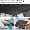 imageArt3d 12Pack PVC Drop Ceiling Tiles 48 SqFt 24quotx24quot Decorative Panels for Home and Office 2ft x 2ft GoldBlack