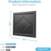 imageArt3d 12Pack PVC Drop Ceiling Tiles 48 SqFt 24quotx24quot Decorative Panels for Home and Office 2ft x 2ft GoldBlack