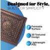 imageArt3d 12Pack PVC Drop Ceiling Tiles 48 SqFt 24quotx24quot Decorative Panels for Home and Office 2ft x 2ft GoldCopper