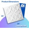 imageArt3d 12Pack PVC Drop Ceiling Tiles 48 SqFt 24quotx24quot Decorative Panels for Home and Office 2ft x 2ft GoldMilk White
