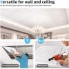 imageArt3d 12Pack PVC Drop Ceiling Tiles 48 SqFt 24quotx24quot Decorative Panels for Home and Office 2ft x 2ft GoldSnow White