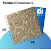 imageArt3d 12Pack PVC Drop Ceiling Tiles 48 SqFt 24quotx24quot Decorative Panels for Home and Office 2ft x 2ft GoldSunset Gold