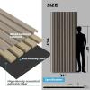 imageArt3d 2Pack 945quot x 24quot Acoustic Wood Panels for Wall Soundproof Wood Slat Panel for Wall and Ceiling 3D Fluted Sound Absorbing Paneling for Interior Wall Decor Living Room Bedroom  PeachBrown Oak
