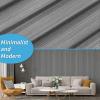 imageArt3d 8 Pack 96quot x 6quot WPC Slat Wall Panels 3D Fluted Panel for Interior Wall Decor TV Background Bedroom Living Room  Gray OakGray OakSquare