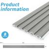 imageArt3d 8 Pack 96quot x 6quot WPC Slat Wall Panels 3D Fluted Panel for Interior Wall Decor TV Background Bedroom Living Room  Gray OakGray OakSquare