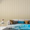 imageArt3d 8 Pack 96quot x 6quot WPC Slat Wall Panels 3D Fluted Panel for Interior Wall Decor TV Background Bedroom Living Room  Gray OakOakSquare