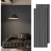 imageArt3d 2Pack 945quot x 24quot Acoustic Wood Panels for Wall Soundproof Wood Slat Panel for Wall and Ceiling 3D Fluted Sound Absorbing Paneling for Interior Wall Decor Living Room Bedroom  PeachSmoky Oak