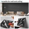 imageArt3d 462 SF Large 3D Wall Panels for Interior Dcor PVC Textured Wavy Wall Panels for Living Room Bedroom and Office Pack of 6 472quot236quot BlackBlack