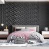 imageArt3d 462 SF Large 3D Wall Panels for Interior Dcor PVC Textured Wavy Wall Panels for Living Room Bedroom and Office Pack of 6 472quot236quot BlackDiamondBlack