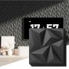 imageArt3d 462 SF Large 3D Wall Panels for Interior Dcor PVC Textured Wavy Wall Panels for Living Room Bedroom and Office Pack of 6 472quot236quot BlackDiamondBlack