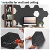imageArt3d 462 SF Large 3D Wall Panels for Interior Dcor PVC Textured Wavy Wall Panels for Living Room Bedroom and Office Pack of 6 472quot236quot BlackHexagon Black