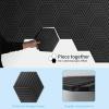 imageArt3d 462 SF Large 3D Wall Panels for Interior Dcor PVC Textured Wavy Wall Panels for Living Room Bedroom and Office Pack of 6 472quot236quot BlackHexagon Black