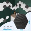 imageArt3d 462 SF Large 3D Wall Panels for Interior Dcor PVC Textured Wavy Wall Panels for Living Room Bedroom and Office Pack of 6 472quot236quot BlackHexagon Black
