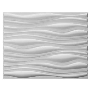 imageArt3d 462 SF Large 3D Wall Panels for Interior Dcor PVC Textured Wavy Wall Panels for Living Room Bedroom and Office Pack of 6 472quot236quot BlackWave White