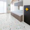 imageArt3d Peel and Stick Floor Tile 30Pack 12 x 12in Covers 30 Sqft Waterproof Vinyl Flooring Tiles Self Adhesive for Kitchen Bathroom ampamp Bedroom  White Grey Vein MarbleModern Terrazzo