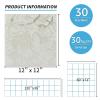 imageArt3d Peel and Stick Floor Tile 30Pack 12 x 12in Covers 30 Sqft Waterproof Vinyl Flooring Tiles Self Adhesive for Kitchen Bathroom ampamp Bedroom  White Grey Vein MarbleWhite Grey Vein Marble