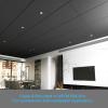imageArt3d 12Pack Smooth Drop Ceiling Tile 2ft x 2ft  FireRated Waterproof Reusable  Premium PVC No Sag and Breakage  Cover 48 Sq Ft BlackRectangle Black