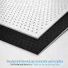 imageArt3d 12Pack Smooth Drop Ceiling Tile 2ft x 2ft  FireRated Waterproof Reusable  Premium PVC No Sag and Breakage  Cover 48 Sq Ft BlackWhite  acoustic