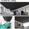 imageArt3d 2x2 Ft Drop Down PVC Ceiling Tiles 3D Textured Glue up Ceiling Panel for Office Living Room Home Decor  12Pack Covers 48 SqFt WhiteBlack
