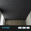 imageArt3d Decorative PVC Drop Ceiling Tile 2ft x 2ft in WhiteGlue up Ceiling Panel 24 x 24in12pcsBlack