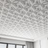 imageArt3d Decorative PVC Drop Ceiling Tile 2ft x 2ft in WhiteGlue up Ceiling Panel 24 x 24in12pcsWhite
