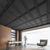 imageArt3d Drop Ceiling Tiles 24x48 Decorative PVC Ceiling Panels Waterproof Rustproof and Durable 12Pack Glue Down Rectangular WhiteRectangular Black