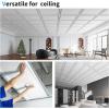 imageArt3d Drop Ceiling Tiles 24x48 Decorative PVC Ceiling Panels Waterproof Rustproof and Durable 12Pack Glue Down Rectangular WhiteRectangular White