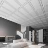imageArt3d Drop Ceiling Tiles 24x48 Decorative PVC Ceiling Panels Waterproof Rustproof and Durable 12Pack Glue Down Rectangular WhiteRectangular White