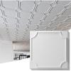 imageArt3d 2x2 Ft Drop Down PVC Ceiling Tiles 3D Textured Glue up Ceiling Panel for Office Living Room Home Decor  12Pack Covers 48 SqFt WhiteWhite