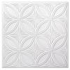 imageArt3d Decorative PVC Drop Ceiling Tile 2ft x 2ft in WhiteGlue up Ceiling Panel 24 x 24in12pcsWhite