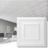 imageArt3d Drop Ceiling Tiles 24x48 Decorative PVC Ceiling Panels Waterproof Rustproof and Durable 12Pack Glue Down Rectangular WhiteSquare White